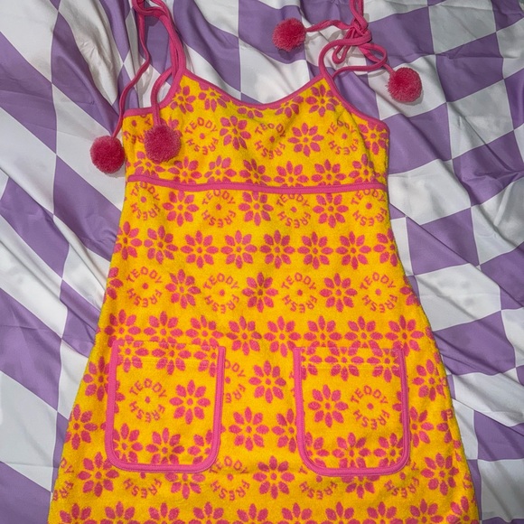 Teddy Fresh Pink and Yellow Floral Mini Dress - Picture 2 of 4